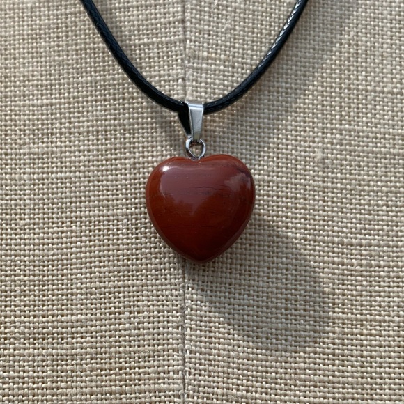 Handmade Heart Genuine Stone Amulet Necklace - Picture 4 of 13